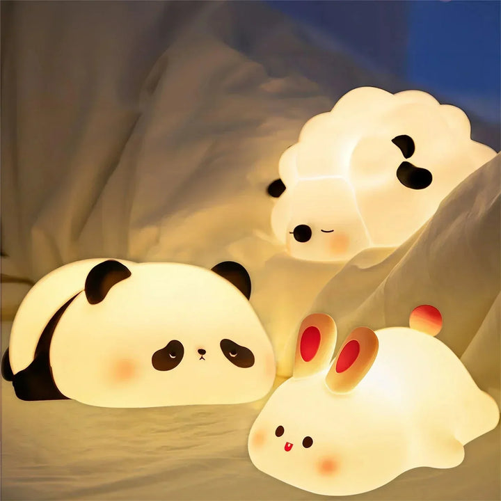Lisslune | LED Night Lights in Animal Shape – USB Rechargeable, Cute Nightstand Lamps