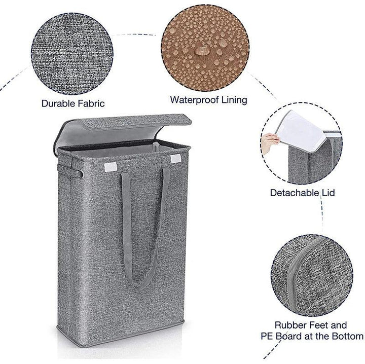 Lisslune | Stylish waterproof foldable laundry basket - 45L capacity with lid