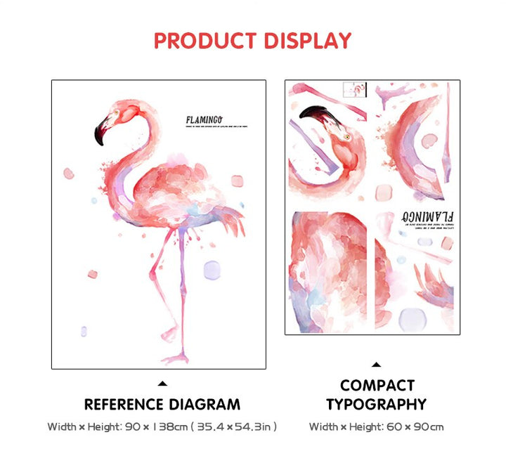 Lisslune | Flamingo Wall Stickers for Kids Room Home