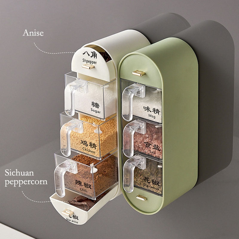 Lisslune | Kitchen Organizer Wall-Mounted Seasoning Station
