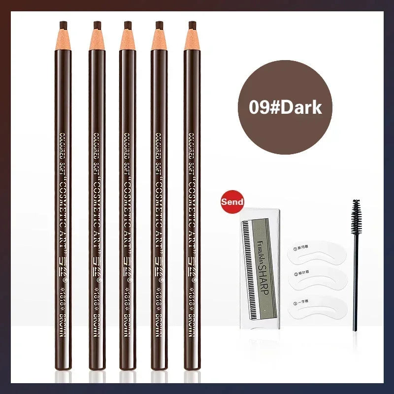 Rynx | 5pcs Professional Microblading Pen Permanent Eyebrow Pencil Tattoo Waterproof Art Tint Makeup Eyebrow Pencil Enhancer Cosmetics