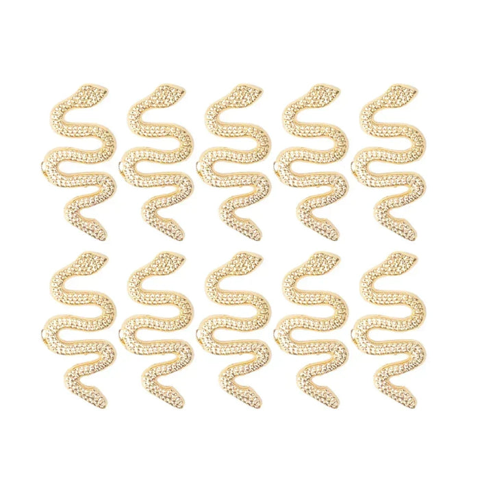 Rynx | 10 Pieces Alloy Snake Butterfly Nail Charms Design 3D Metal Nail Art Rhinestone Decorations Jewelry Gemstone Manicure Design Accessories