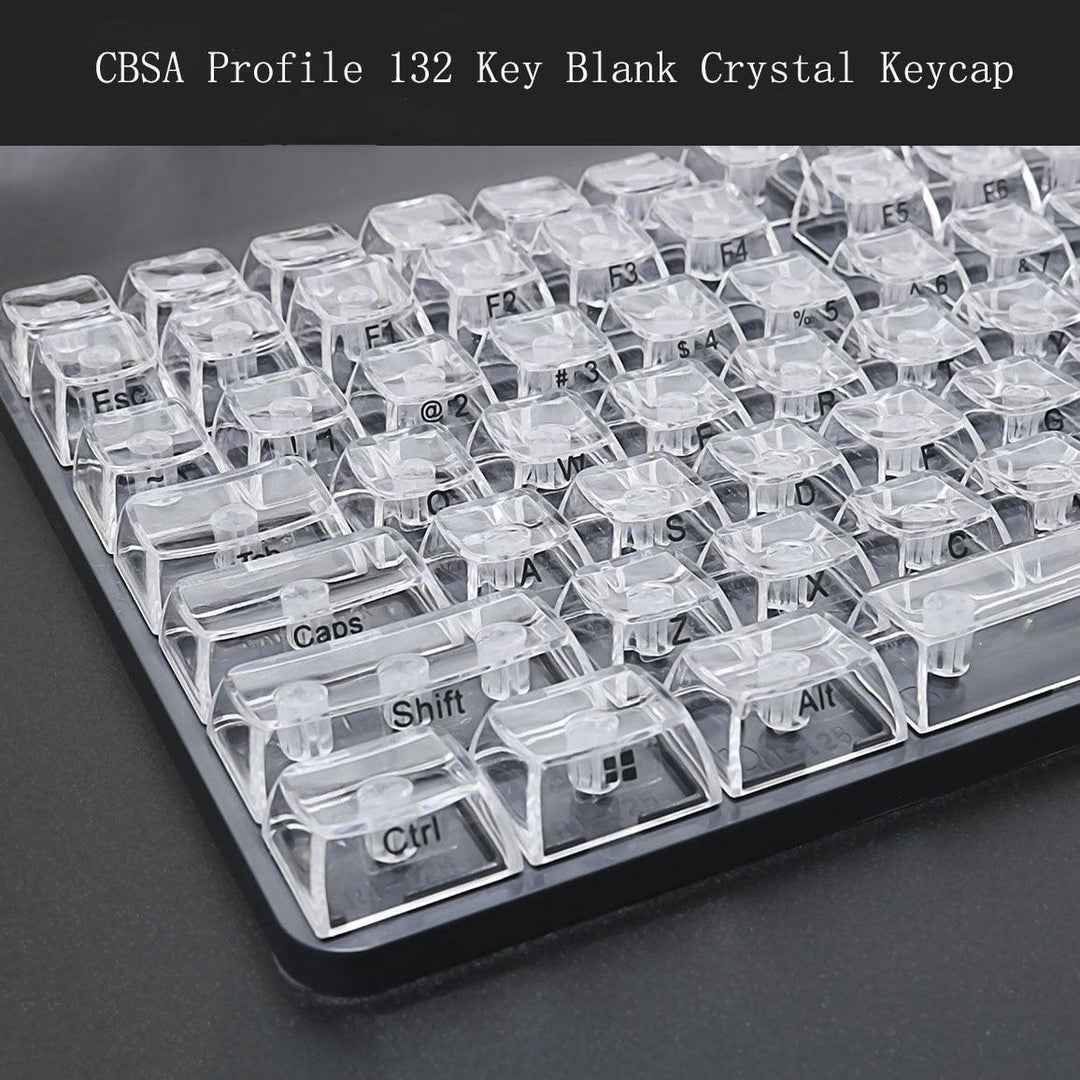 Lisslune | Crystal clear custom keycap set for MX mechanical keyboards - 132 keys for personalization