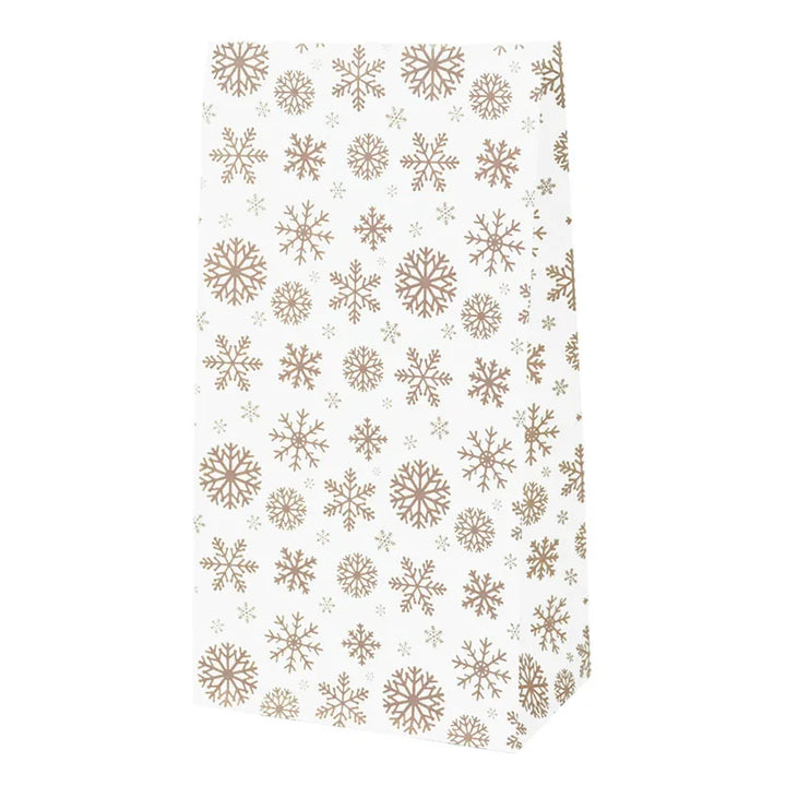 Rynx 10 pieces kraft paper candy cookie bags Santa snowman Christmas gift packaging bags Xmas Navidad New Year party decoration supplies