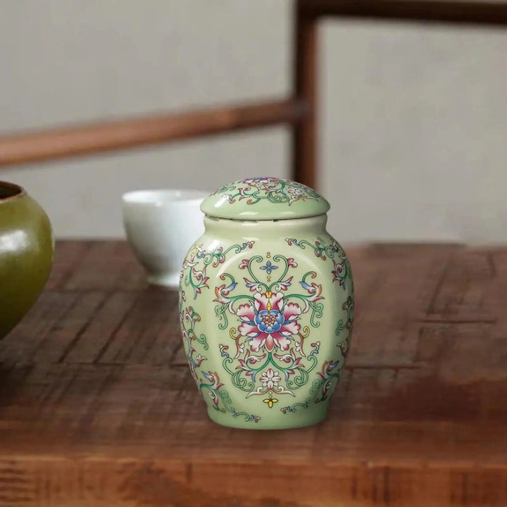 Lisslune | Hand-painted porcelain flower vase - Stylish tea storage and home accessory