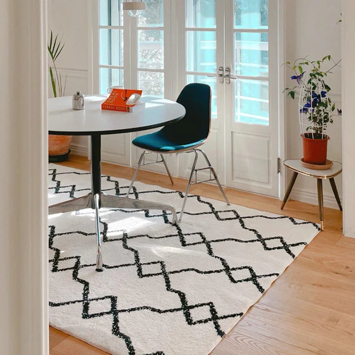 Rynx Living Room Rug Home Decor Minimalist Rug Bedroom Nightstand Lounge Floor Mat Soft Fluffy High Pile Large Rugs