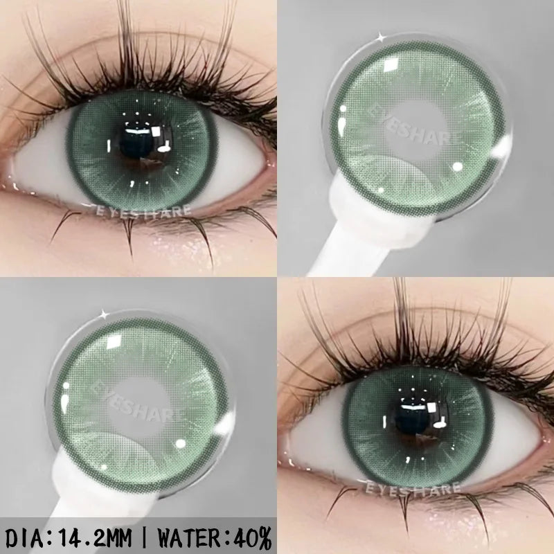 Rynx | 1 Pair New Color Contact Lenses for Eyes Purple Lenses Gray Pupil Lens Brown Eye Lens Annual Cosmetic Blue Eye Contacts