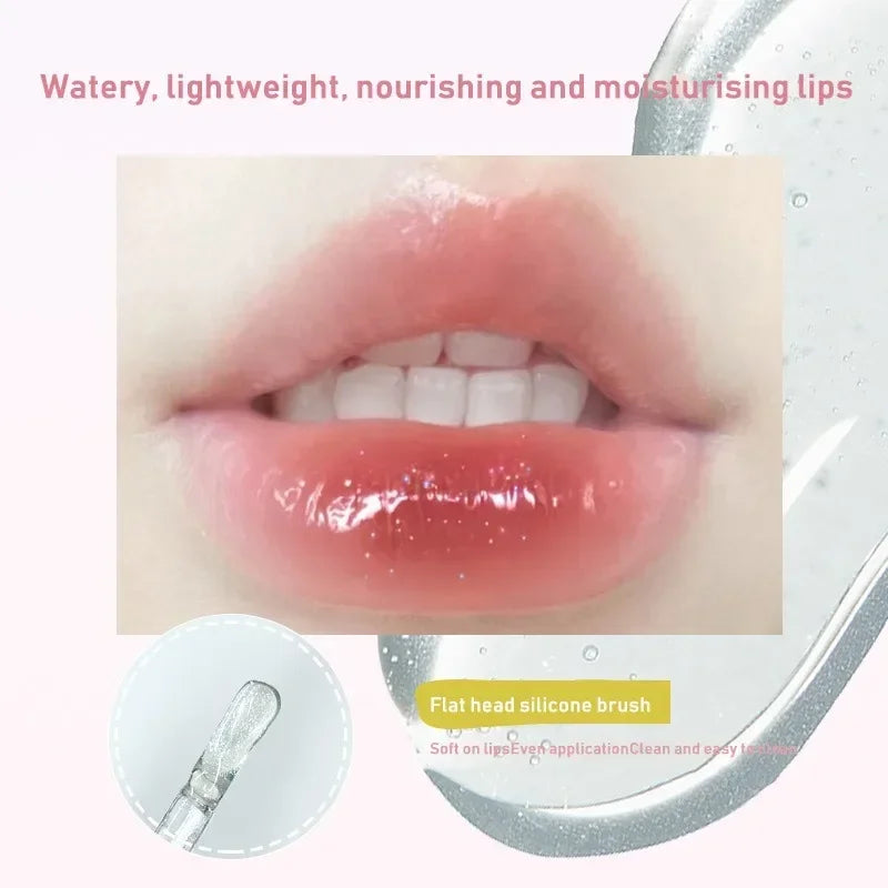 Rynx | 6 Colors Shiny Lip Balm Glitter Jelly Lip Gloss Day&Night Moisturizing High Pigmented Plumping Liquid Lip Lacquer Cosmetics