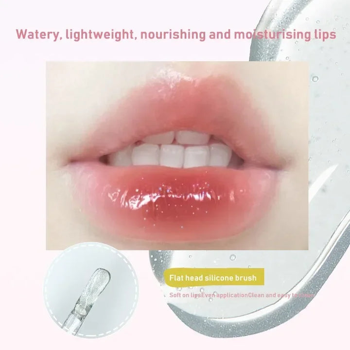 Rynx | 6 Colors Shiny Lip Balm Glitter Jelly Lip Gloss Day&Night Moisturizing High Pigmented Plumping Liquid Lip Lacquer Cosmetics