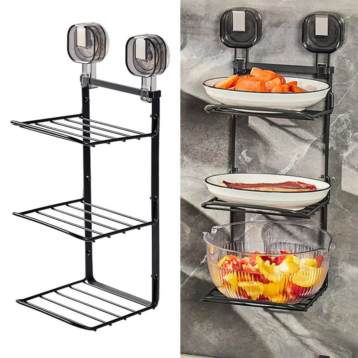 Lisslune | Food Preparation Wall-Mounted 3-Layer Organizer Rack