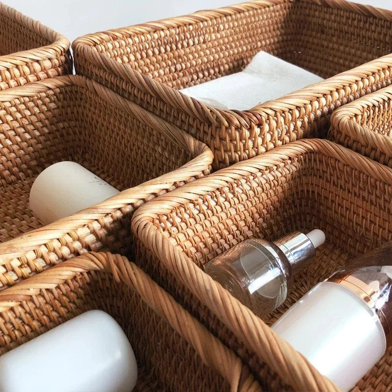 Lisslune | Handwoven Rattan Willow Basket for Storage