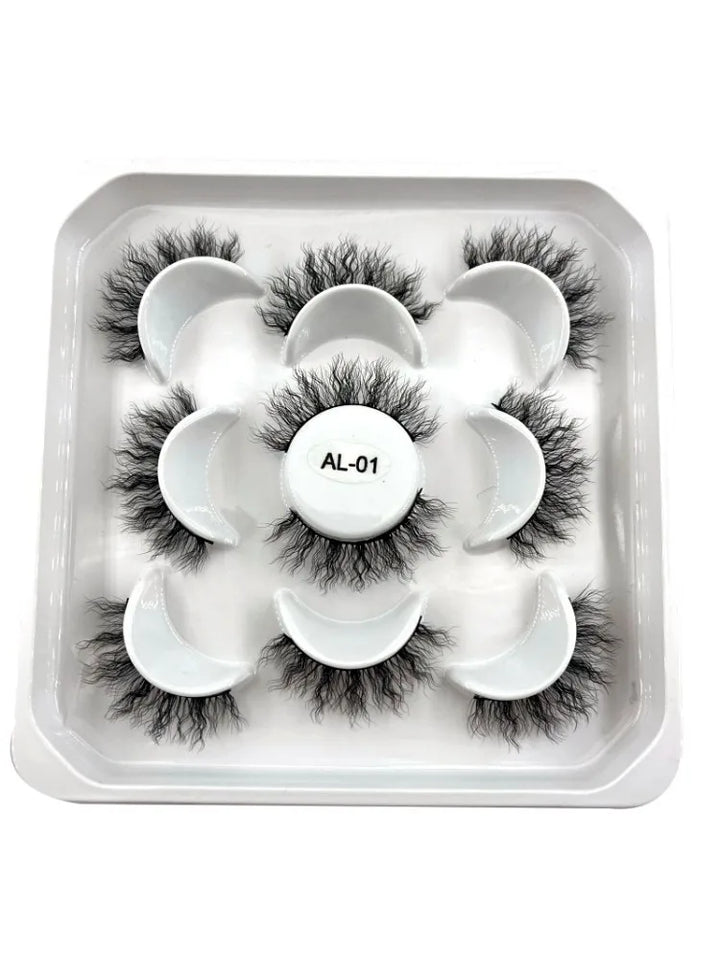 Rynx | New 5D Fluffy Curly Wool Lashes Minke Lashes Soft Natural Realistic Messy End Eye Extension Thick False Eyelashes Hotsale