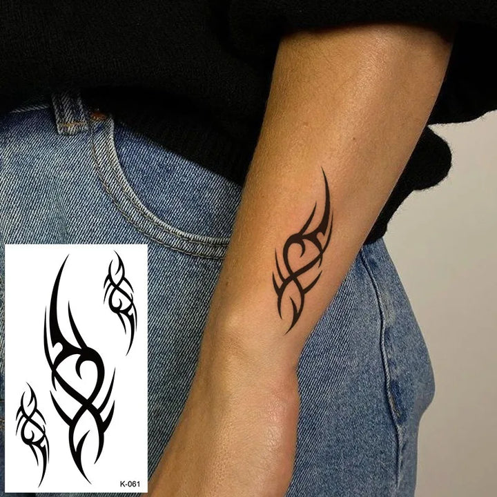 Rynx | New Temporary Tattoo Stickers Sexy Totem Butterfly Dreamcatcher Transfer Flash Tattoo Women Neck Hand Body Art Artificial Tattoos Men