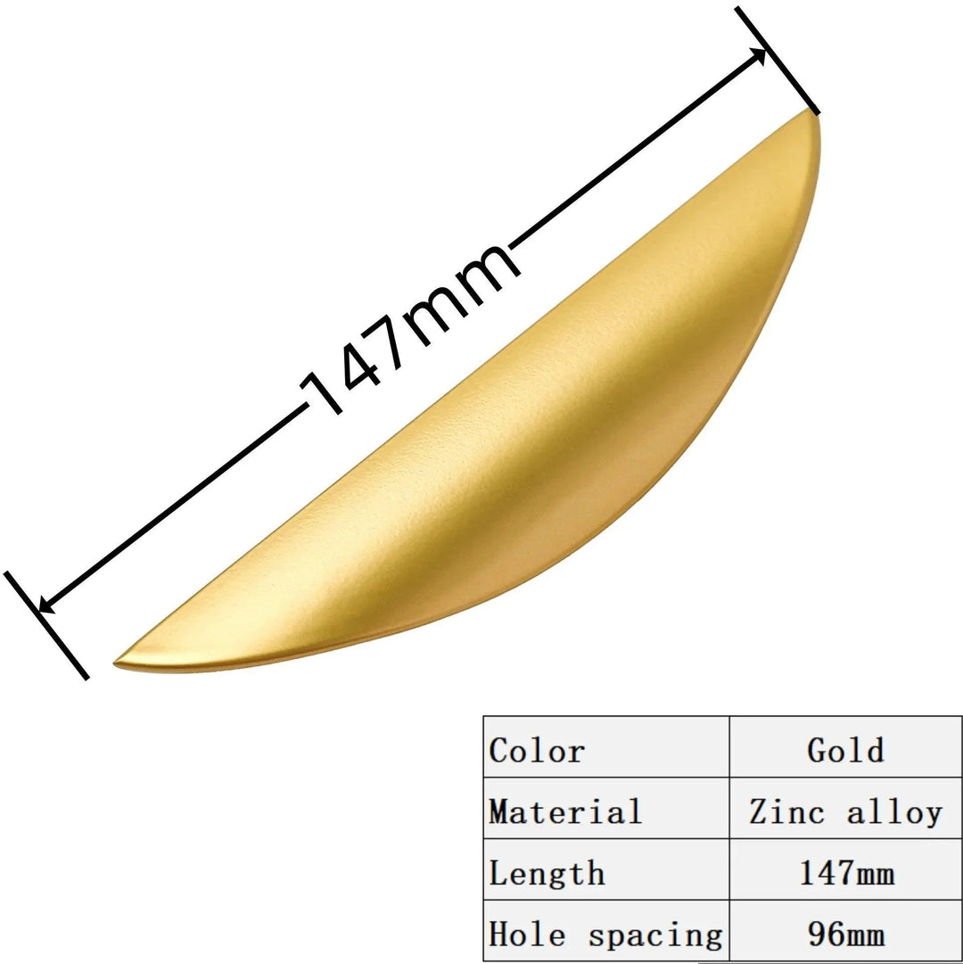 Lisslune | Elegant Gold Leaf Cabinet Handles: A stylish accent for modern spaces