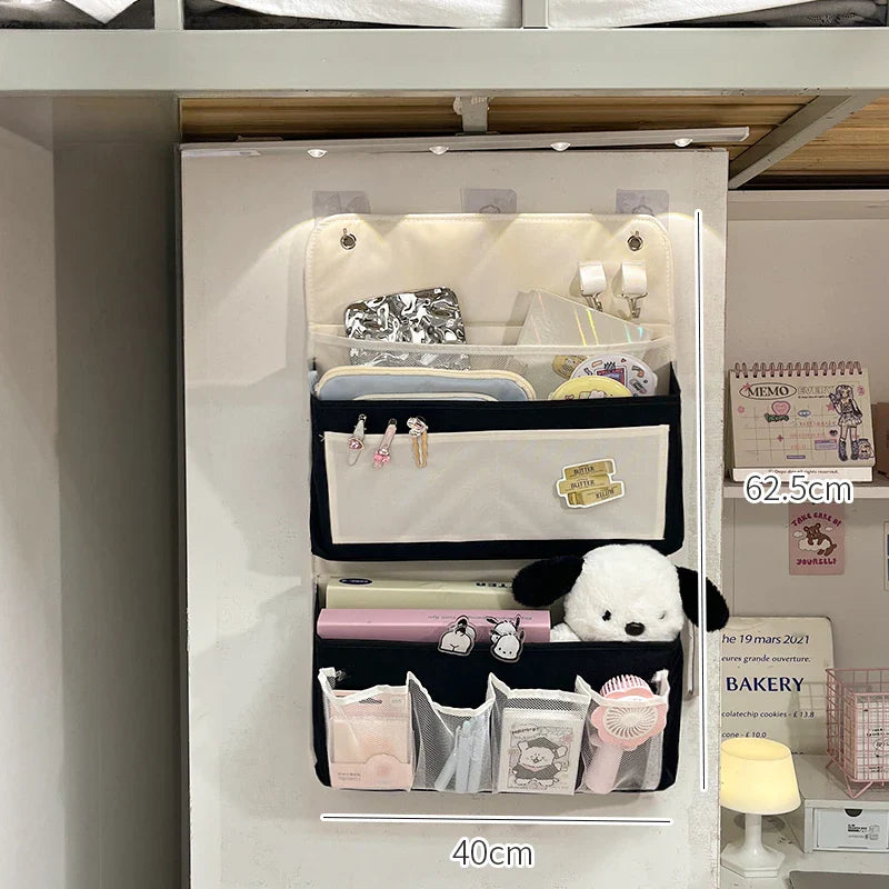 Rynx | Multi-layer Fabric Storage Hanging Bag Organizer Large Capacity Pockets Folding Knickknack Stationery Jewelry Hanging Case