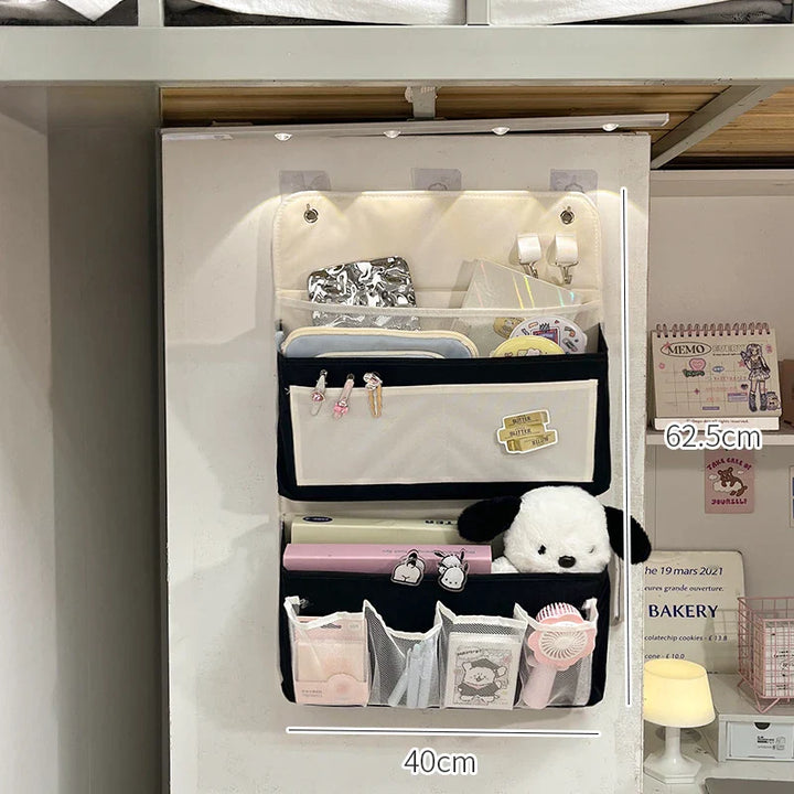 Rynx | Multi-layer Fabric Storage Hanging Bag Organizer Large Capacity Pockets Folding Knickknack Stationery Jewelry Hanging Case