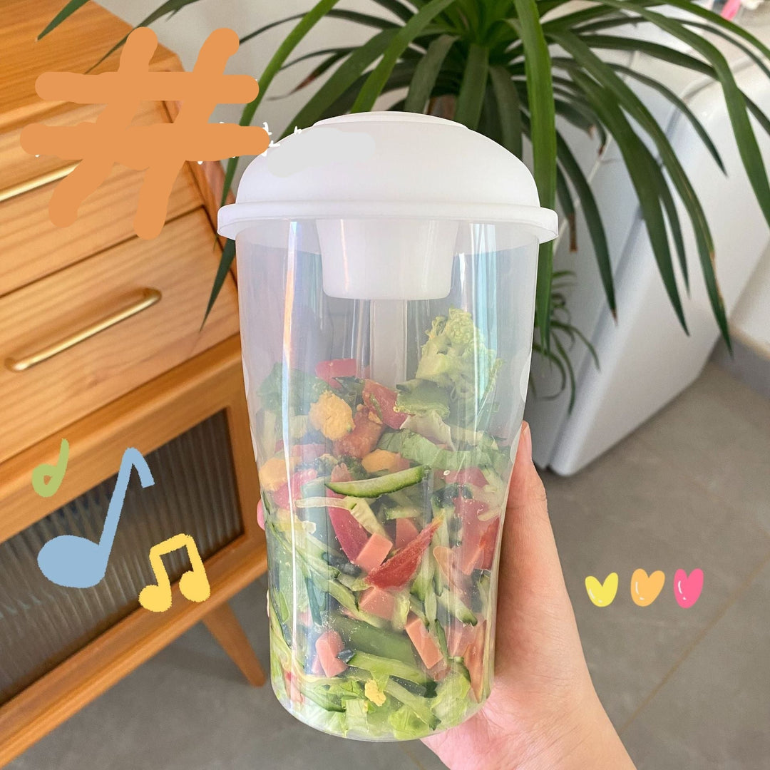 Lisslune | Portable Built-in Fork Mini Salad Cup
