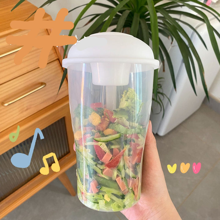 Lisslune | Portable Built-in Fork Mini Salad Cup