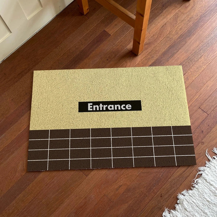 Rynx | Nordic PVC Doormat Cuttable Letters Home Entrance Welcome Mat Rug Organizer Pad Outdoor Home Room Holiday Decor