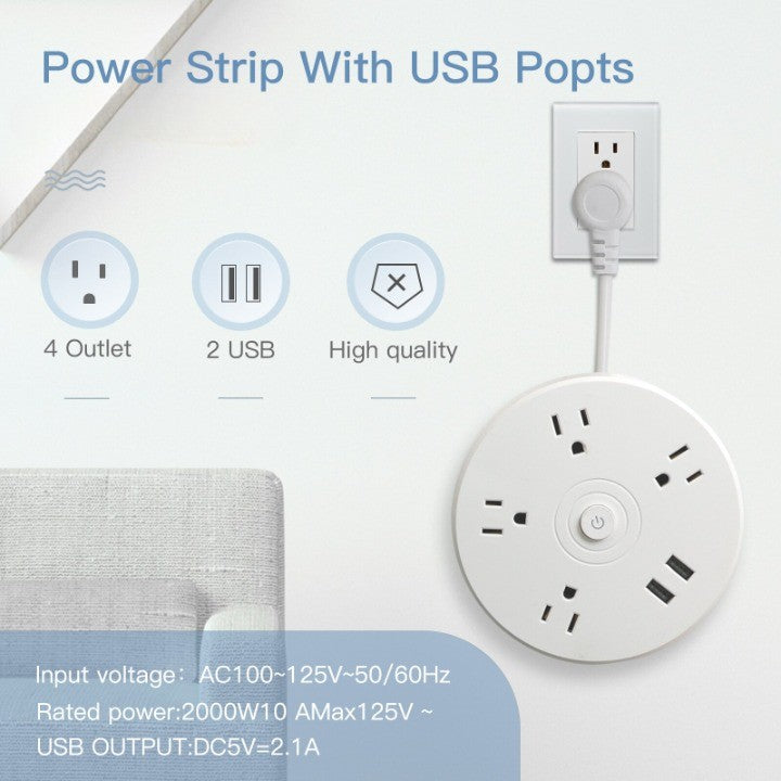 Lisslune | Round Total Connect Cable Power Extension Cord