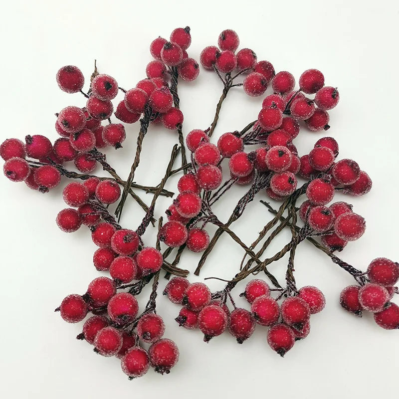 Rynx | (10pcs/pack) 4 * 7cm Christmas berry flower bundle crystal berries artificial fruit Christmas tree decoration wedding decoration wreath