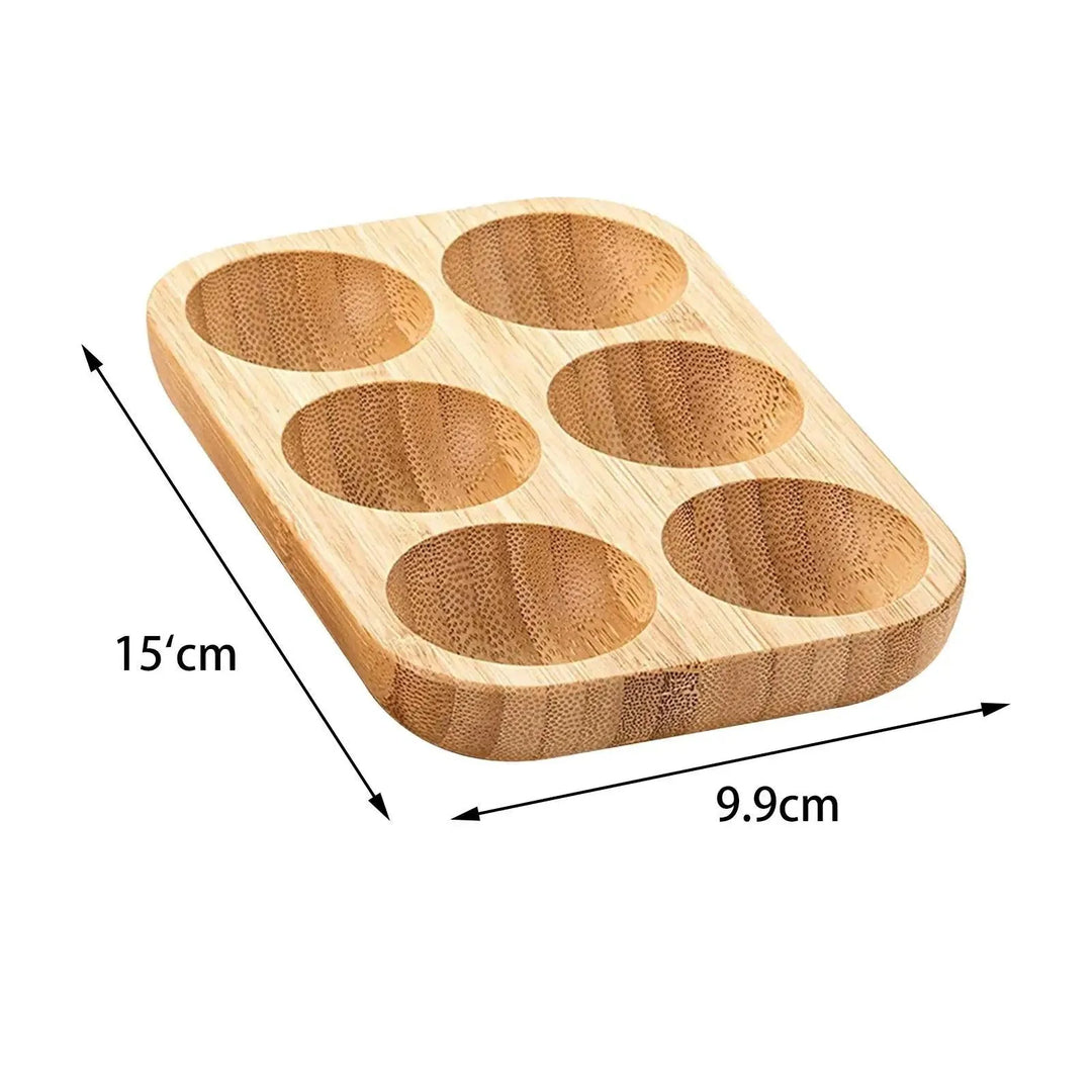 Lisslune | Stylish double-layer wooden egg organizer for chic kitchen decoration