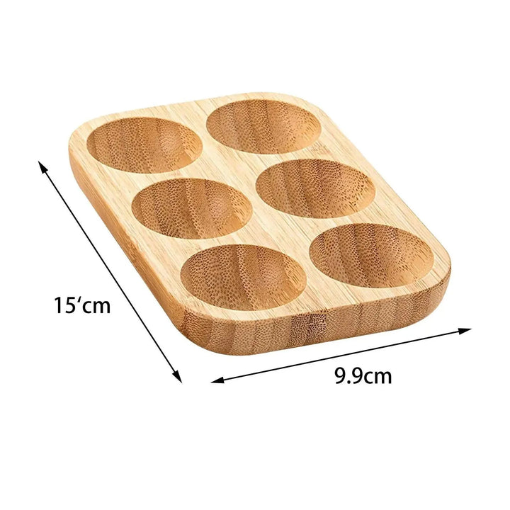 Lisslune | Stylish double-layer wooden egg organizer for chic kitchen decoration