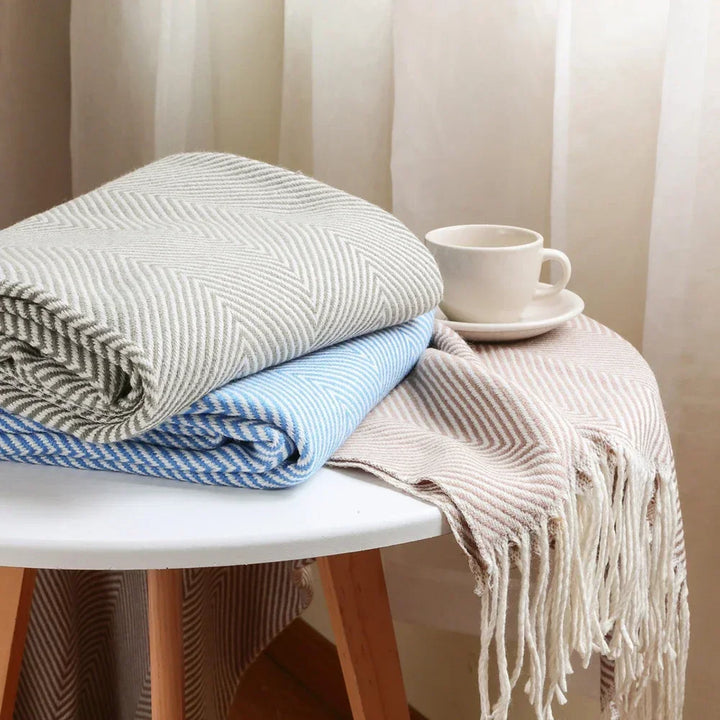 Lisslune | Nordic Stripe Throw Sofa Blanket