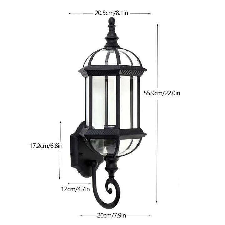 Lisslune | TimberGlow - Vintage Outdoor Wall Lamp