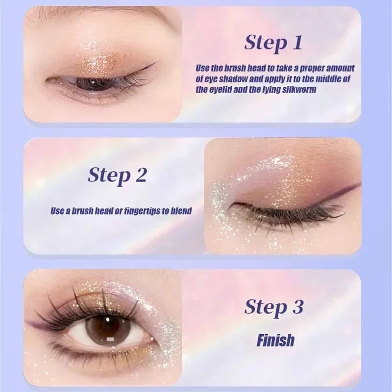 Rynx | Pearl Chameleon Liquid Eyeshadow Diamond Shimmer Fine Sparkling Glitter Eyeshadow Lying Silk Caterpillar Highlighter Quick-Drying