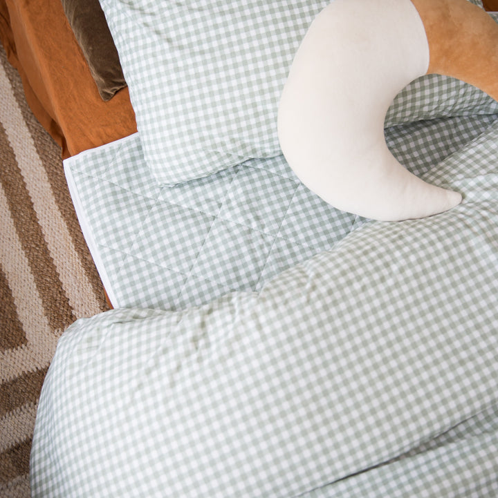 Lisslune | Sage Green Gingham - Bedwetting Mat