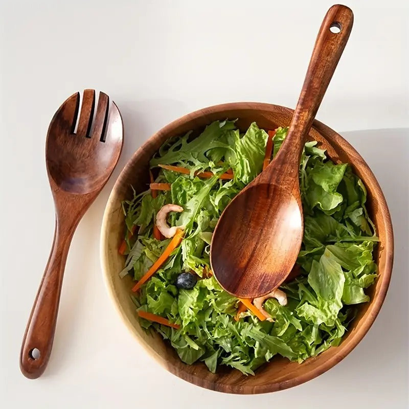 Lisslune | Wood Salad Serving Set
