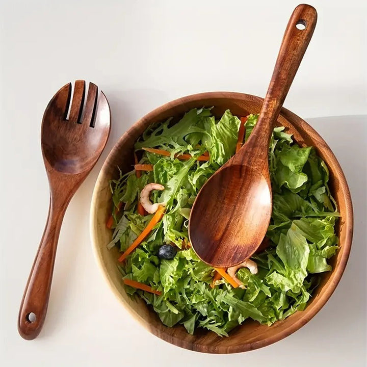 Lisslune | Wood Salad Serving Set