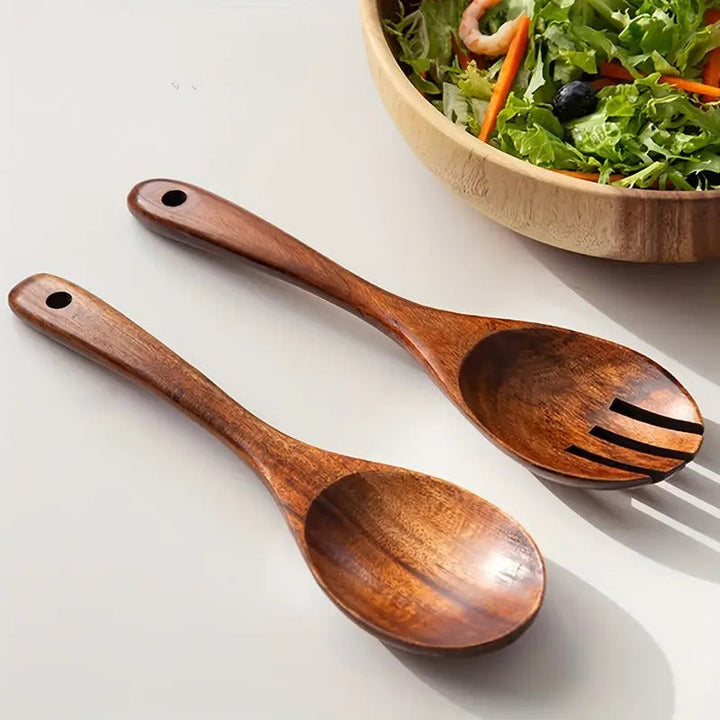 Lisslune | Wood Salad Serving Set