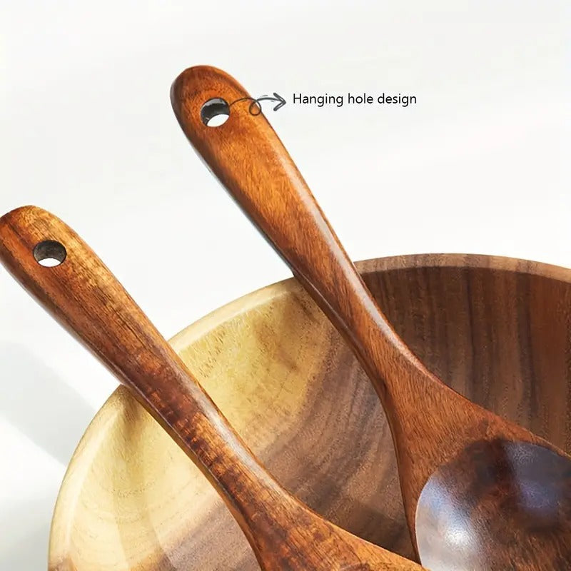 Lisslune | Wood Salad Serving Set