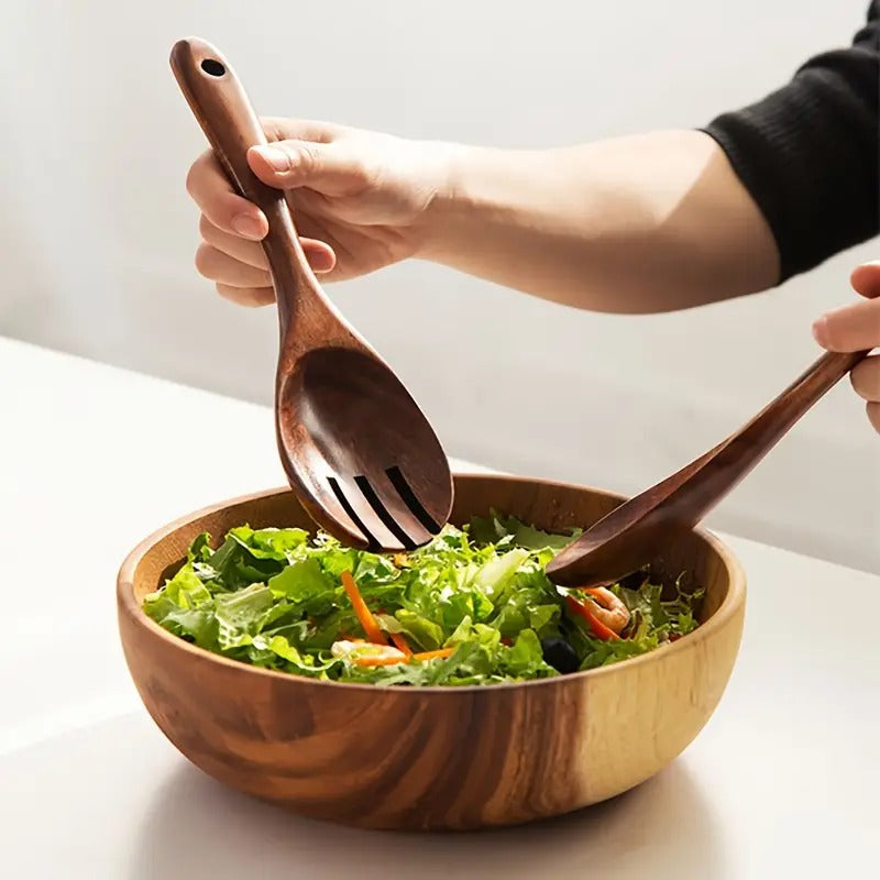 Lisslune | Wood Salad Serving Set