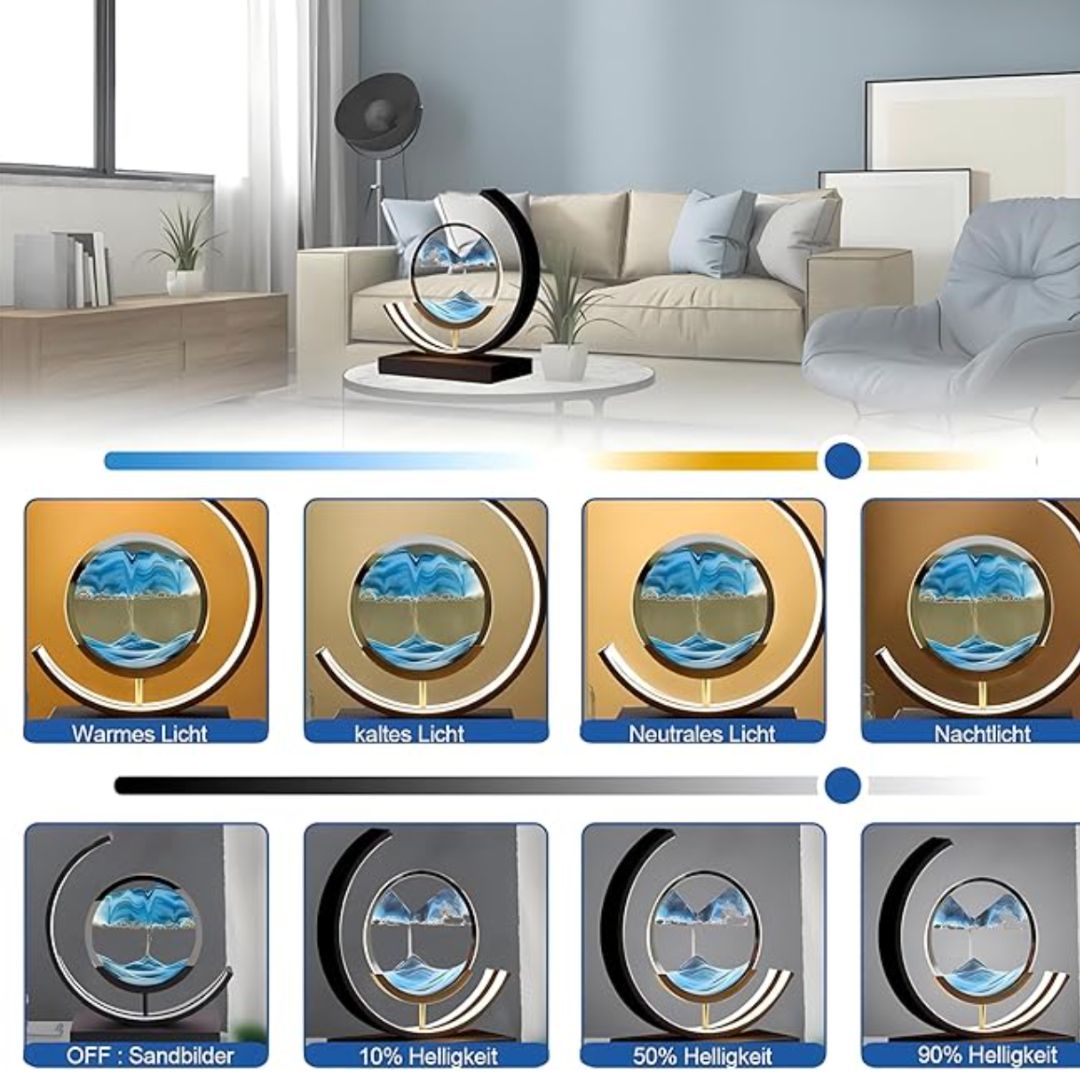 Lisslune | Deep Sea Sandscapes: Illuminated Sand Art for Serene Home Decor