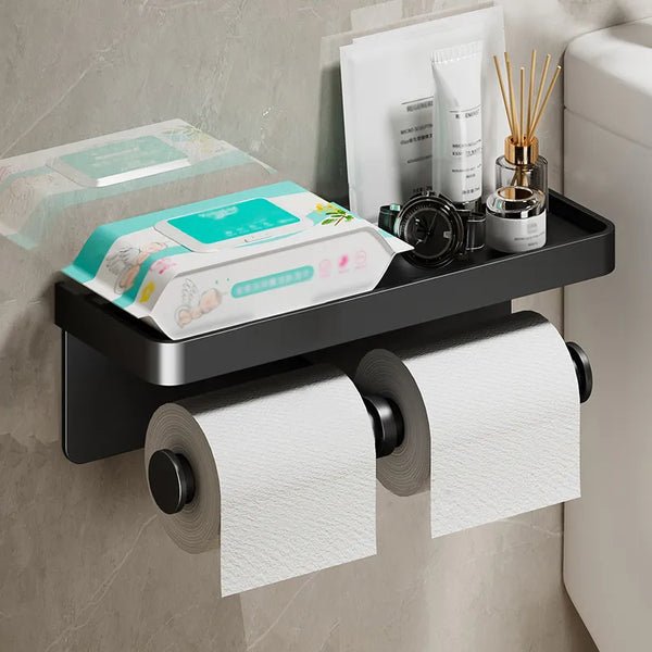 Lisslune | Saniflex Multifunctional Toilet Paper Holder – Modern Design and Practical Functionality