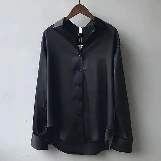Lisslune | Elegant Women's Shirt with Long Sleeves and Button Placket