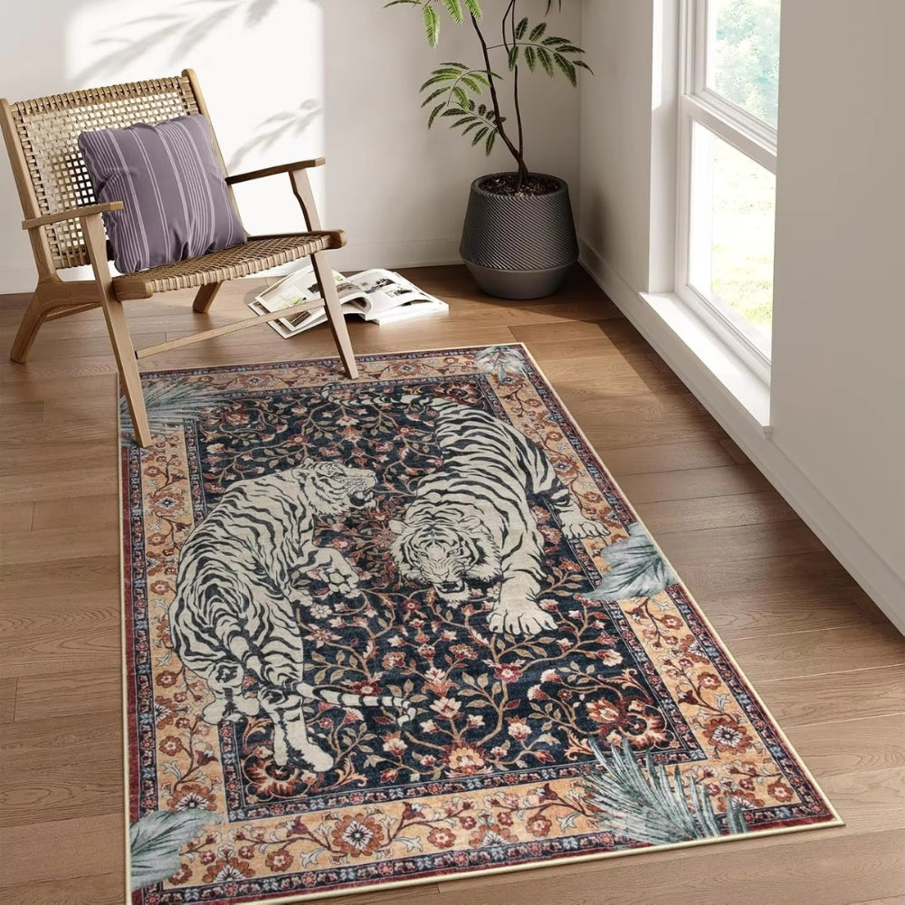 Lisslune | Savage Grace Tiger Tapestry Carpet Rug