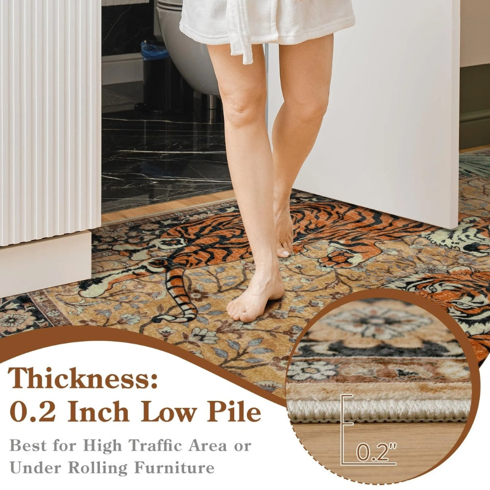 Lisslune | Savage Grace Tiger Tapestry Carpet Rug