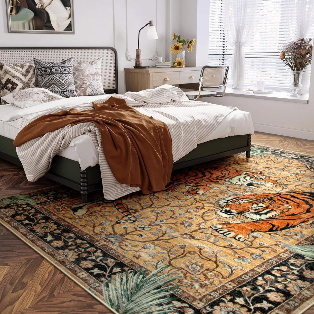 Lisslune | Savage Grace Tiger Tapestry Carpet Rug