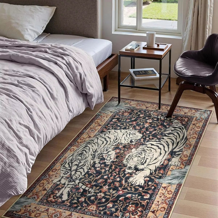 Lisslune | Savage Grace Tiger Tapestry Carpet Rug