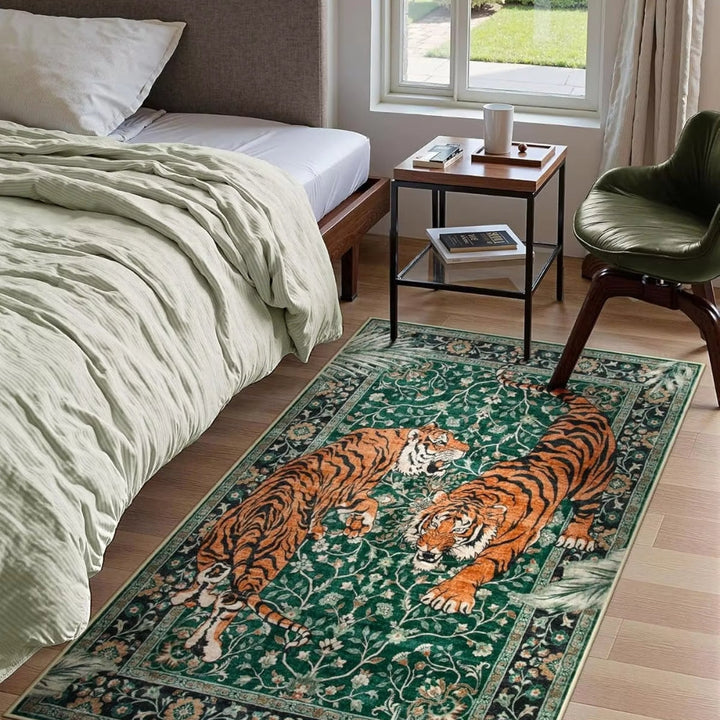 Lisslune | Savage Grace Tiger Tapestry Carpet Rug