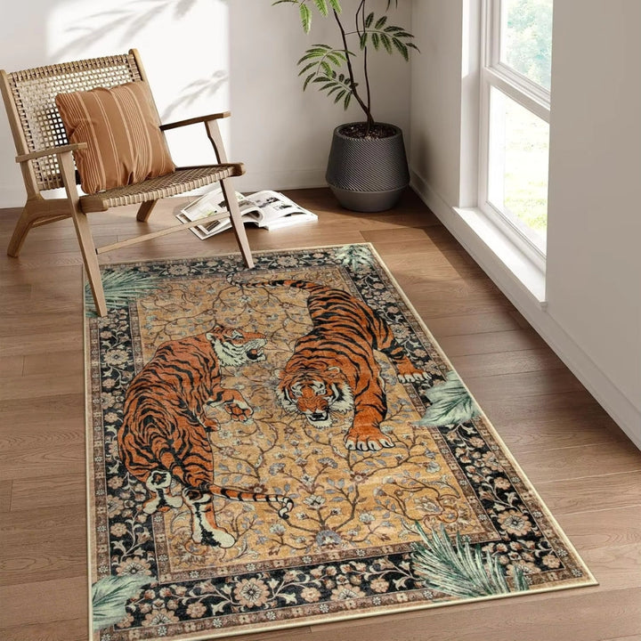Lisslune | Savage Grace Tiger Tapestry Carpet Rug