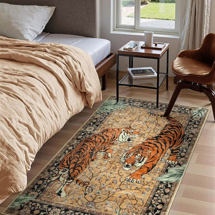 Lisslune | Savage Grace Tiger Tapestry Carpet Rug