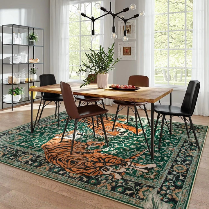 Lisslune | Savage Grace Tiger Tapestry Carpet Rug