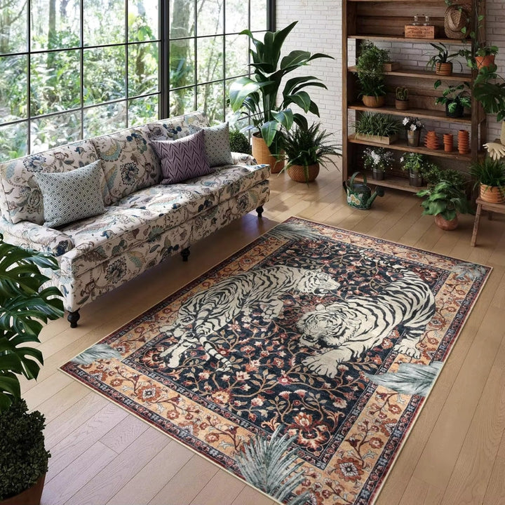 Lisslune | Savage Grace Tiger Tapestry Carpet Rug