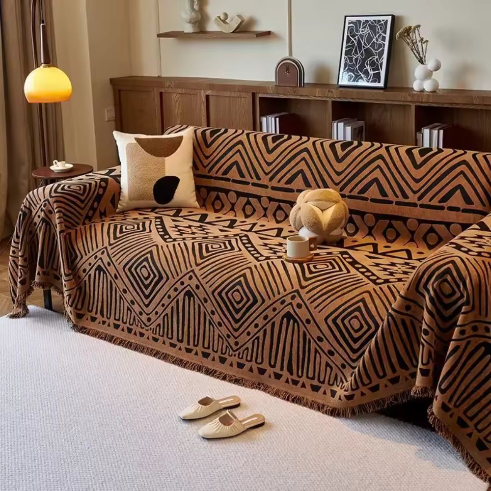Lisslune | Savanna Geo Chenille Sofa Cover