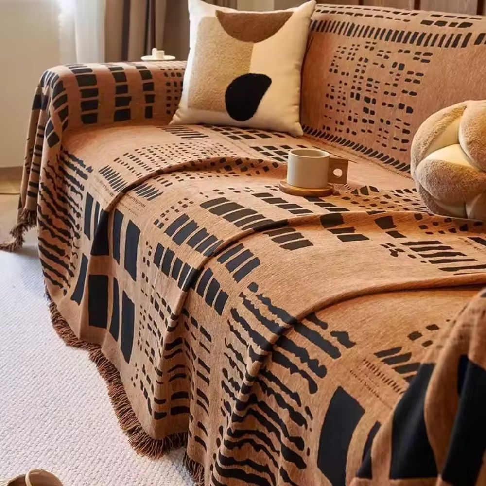 Lisslune | Savanna Geo Chenille Sofa Cover